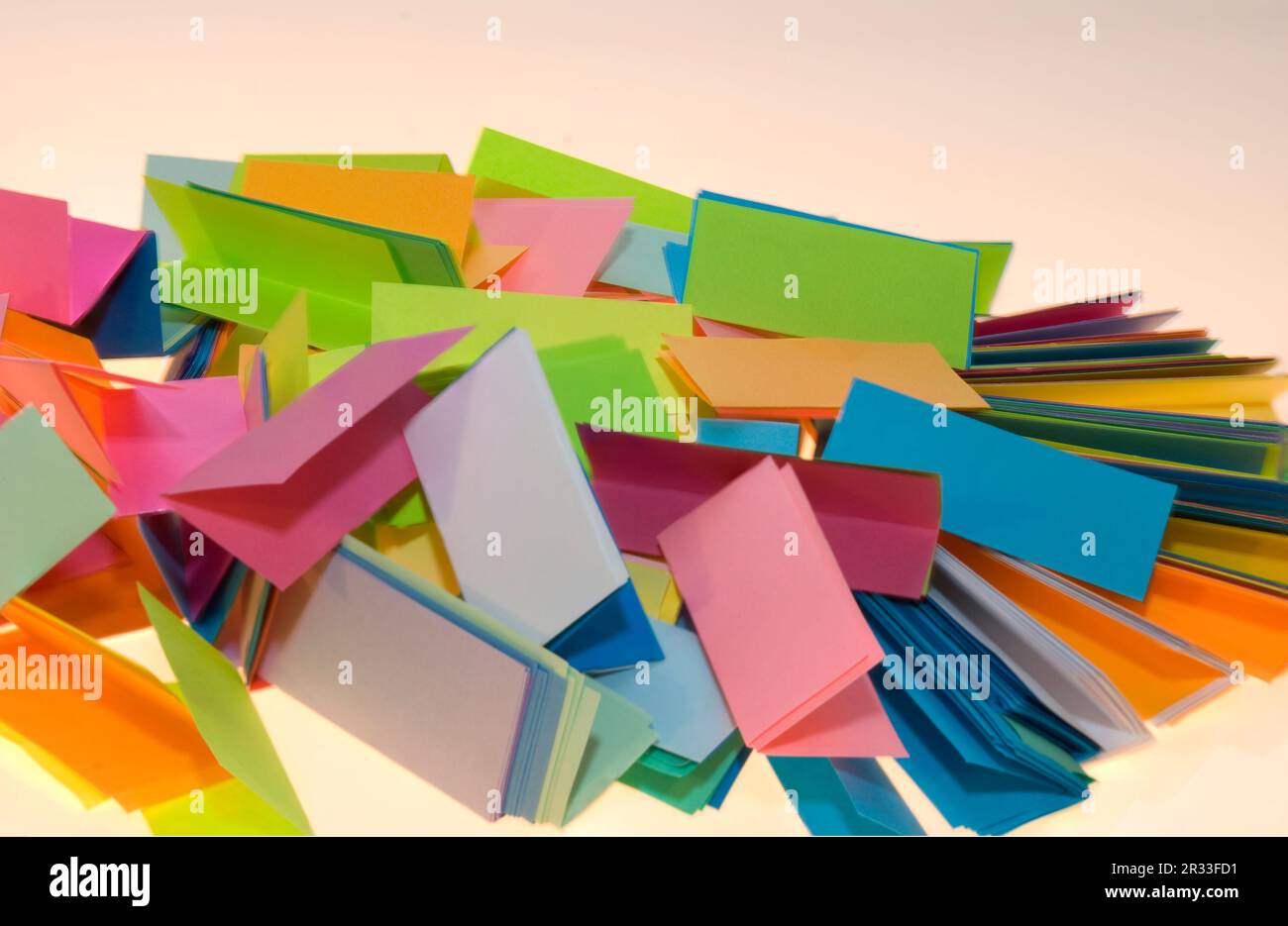 Various color paper Stock Photo