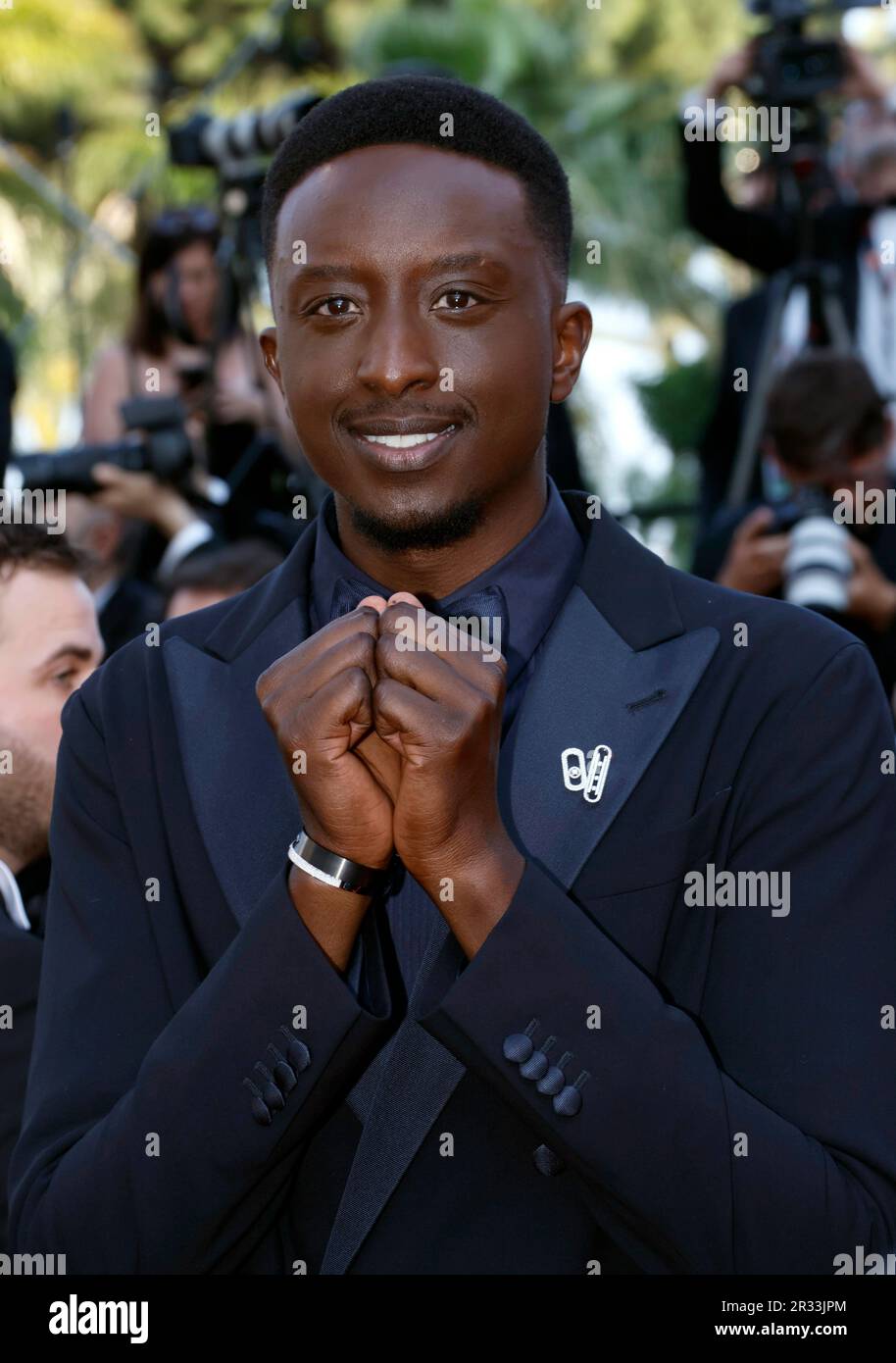 Ahmed Sylla poses for photographers upon arrival at the premiere of the ...