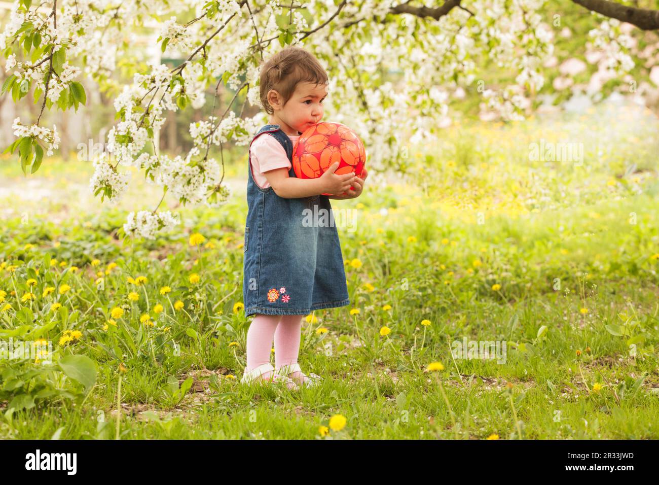 Girl in the garden Stock Photo