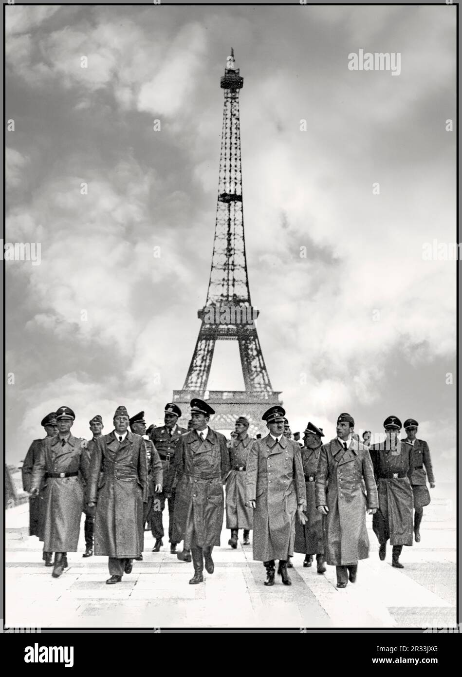 ADOLF HITLER PARIS 1940 EIFFEL TOWER OCCUPATION PROPAGANDA World War II ...