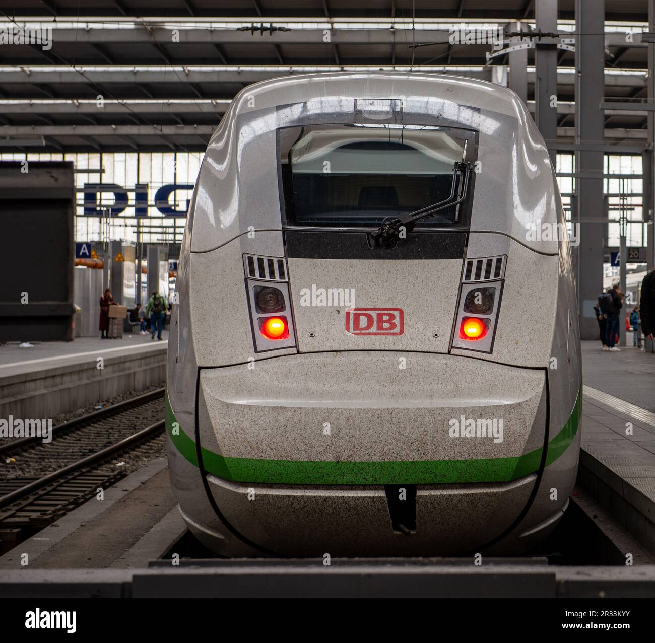 Ice 693 Munich,Germany- May 19,2023: A german high speed ICE train stands at ...