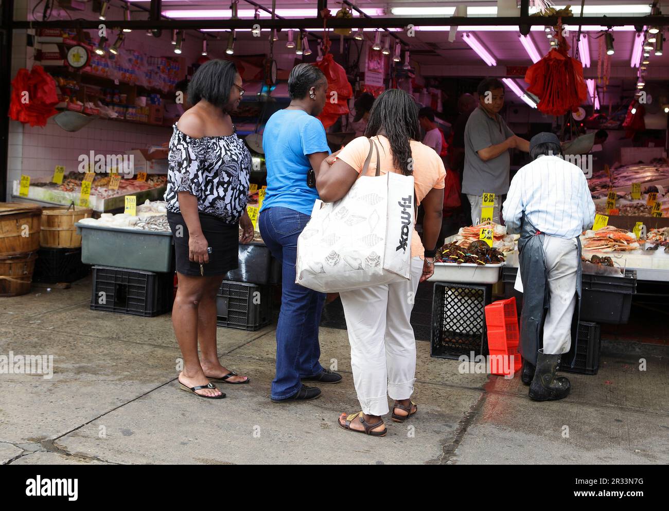 Marktstand in Chinatown New York Stock Photo