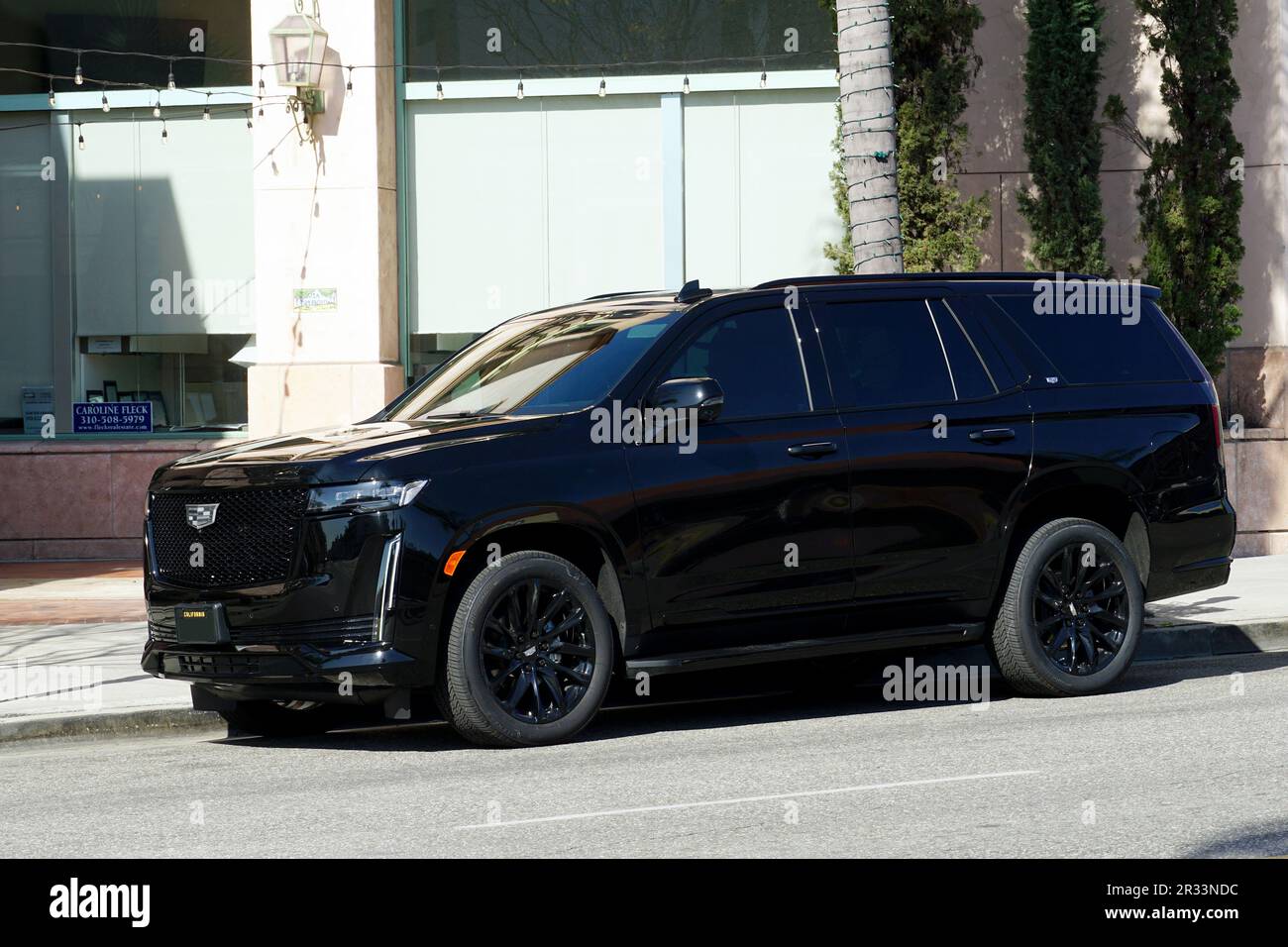 Cadillac Escalade car, Beverly Hills, Los Angeles County, California
