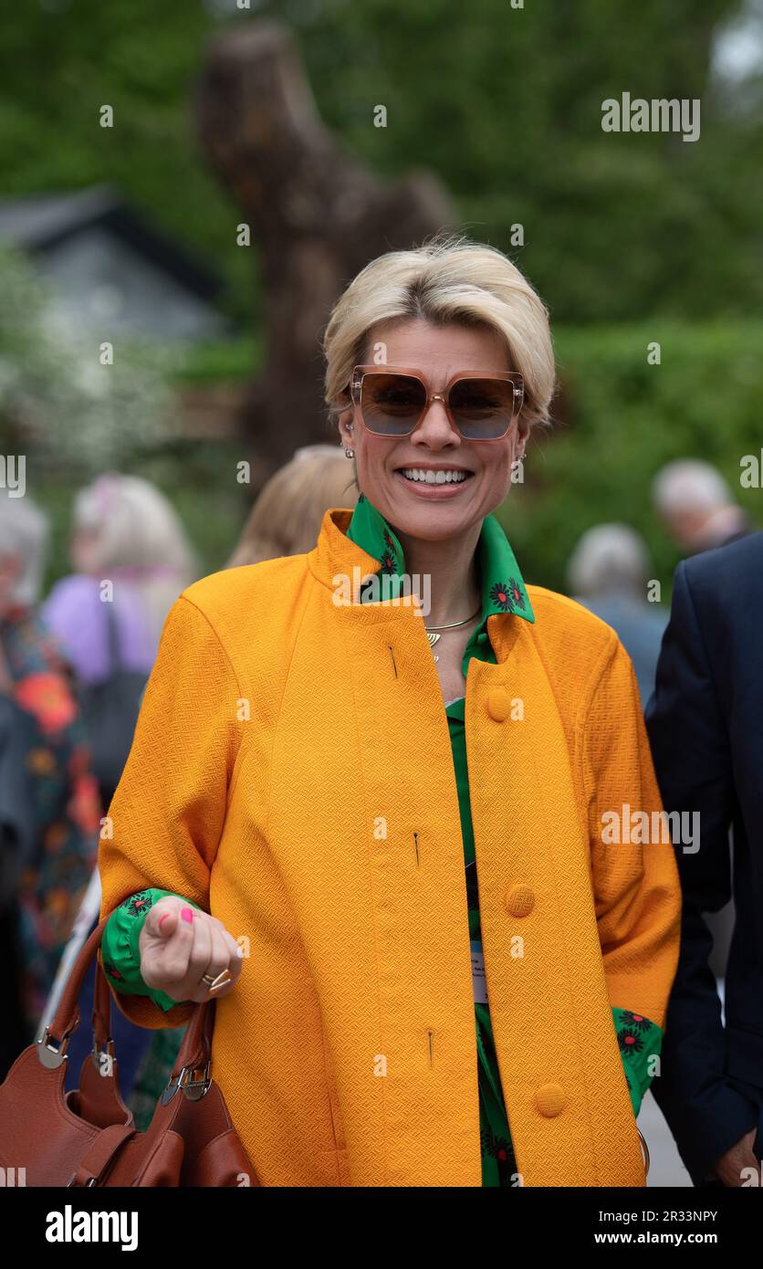 Chelsea, London, UK. 22nd May, 2023. TV Personality and newsreader Kate Silverton at the RHS Chelsea Flower Show Press Day. Credit: Maureen McLean/Alamy Live News Stock Photo