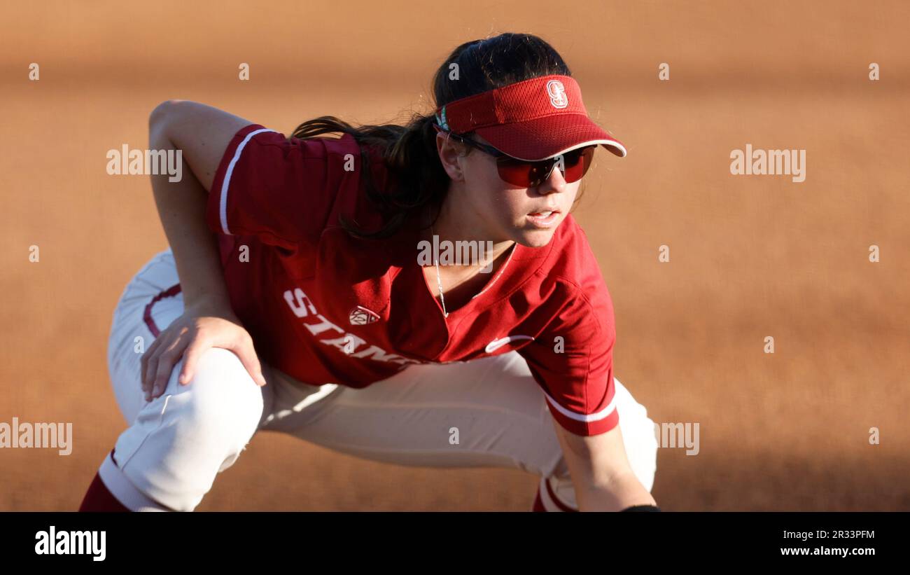 Stanford infielder Sydney Steele (32) plays against Long Beach St. during  an NCAA softball game on Friday, May 19, 2023, in Stanford, Calif. (AP  PhotoJed Jacobsohn Stock Photo - Alamy