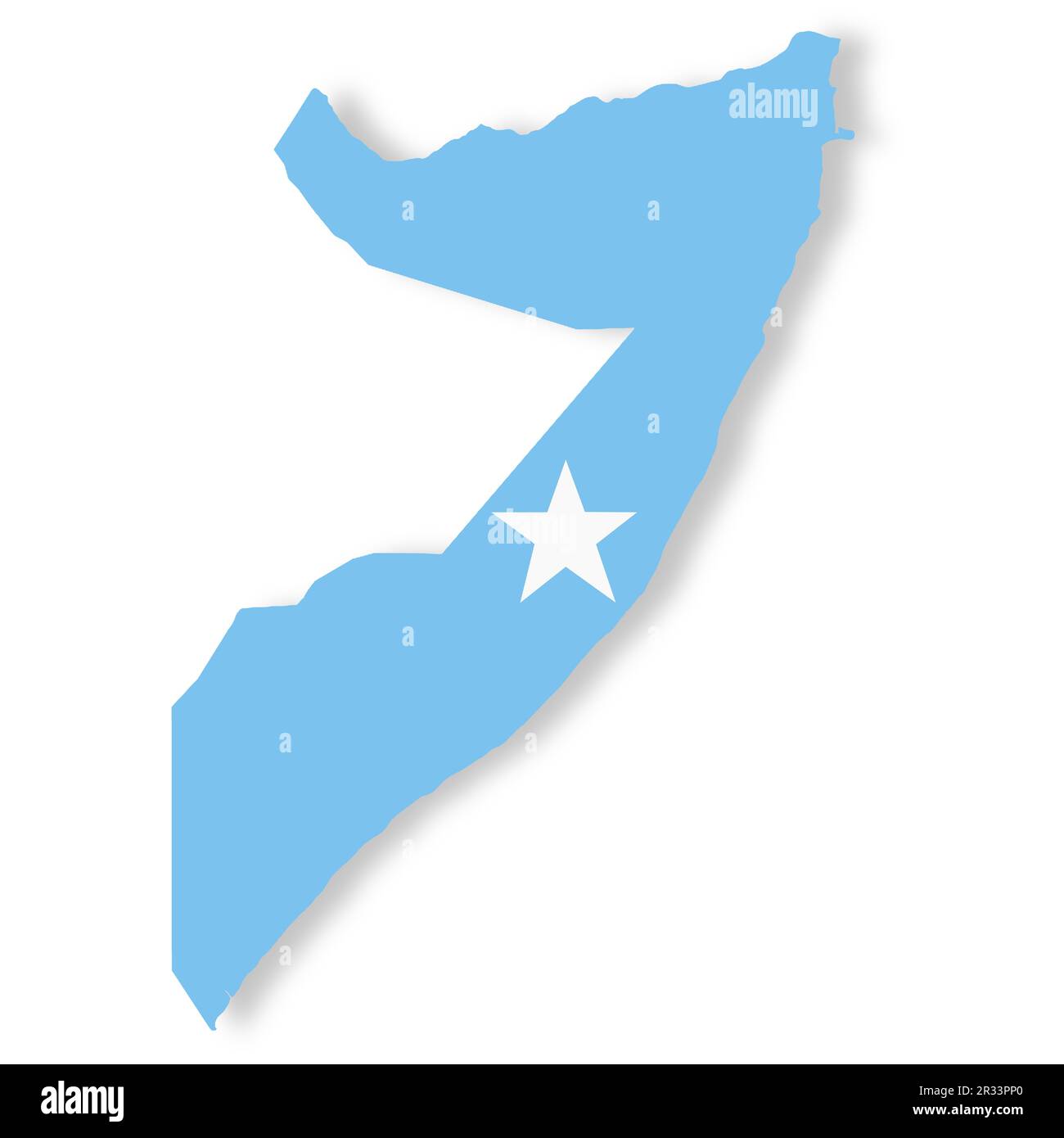 Somalia flag map with clipping path 3d illustration Stock Photo