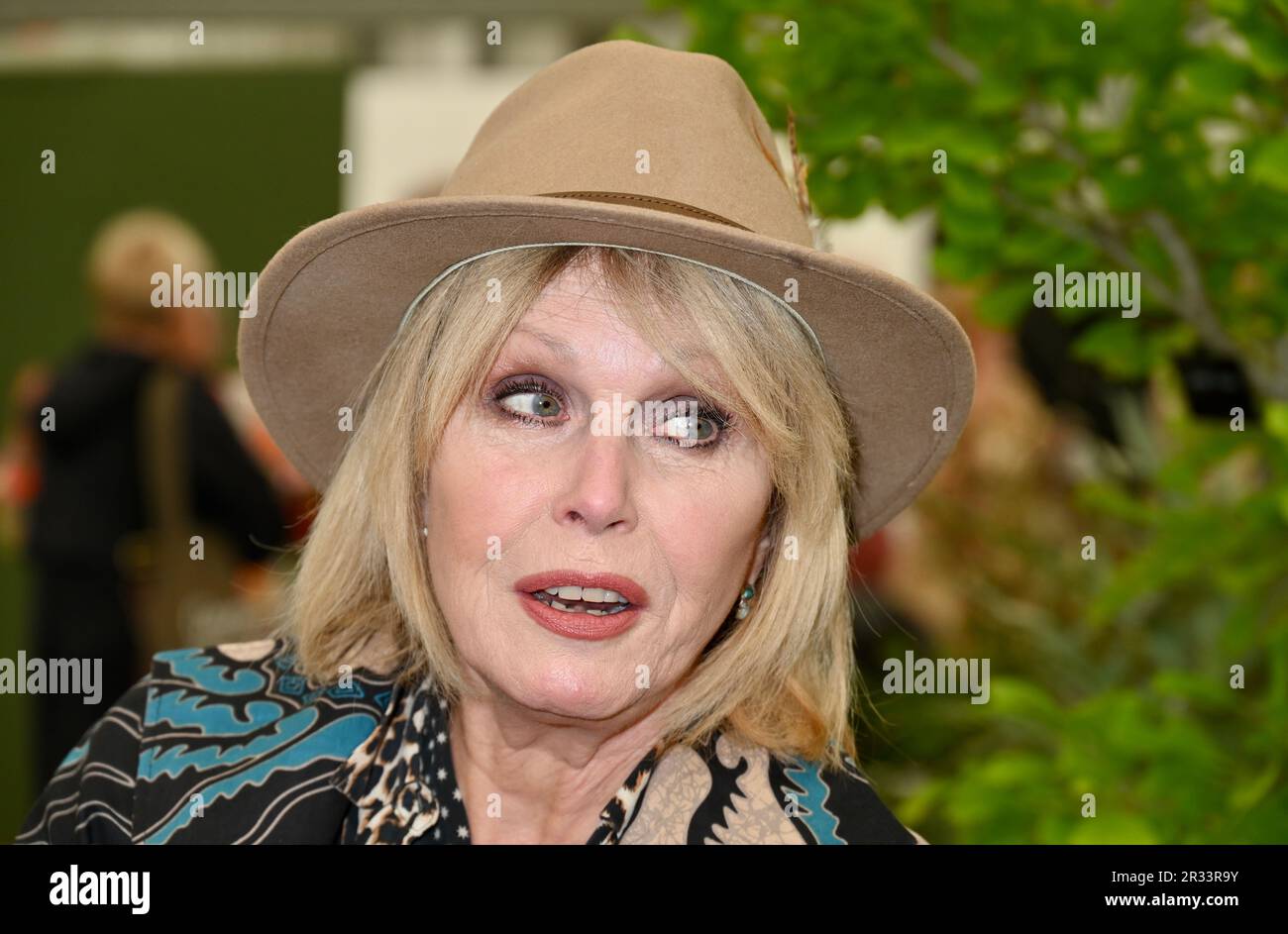 London, UK. 22nd May, 2023. London, UK. Joanna Lumley. Celebrities were a common sight at the RHS Chelsea Flower Show 2023 Press Day held in the grounds of The Royal Hospital, Chelsea. Credit: michael melia/Alamy Live News Stock Photo