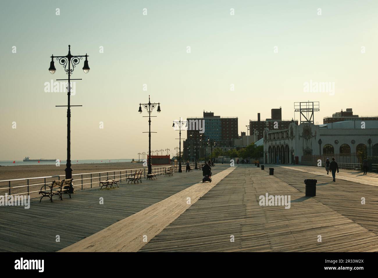 The Boardwalk in Coney Island, Brooklyn, New York Stock Photo