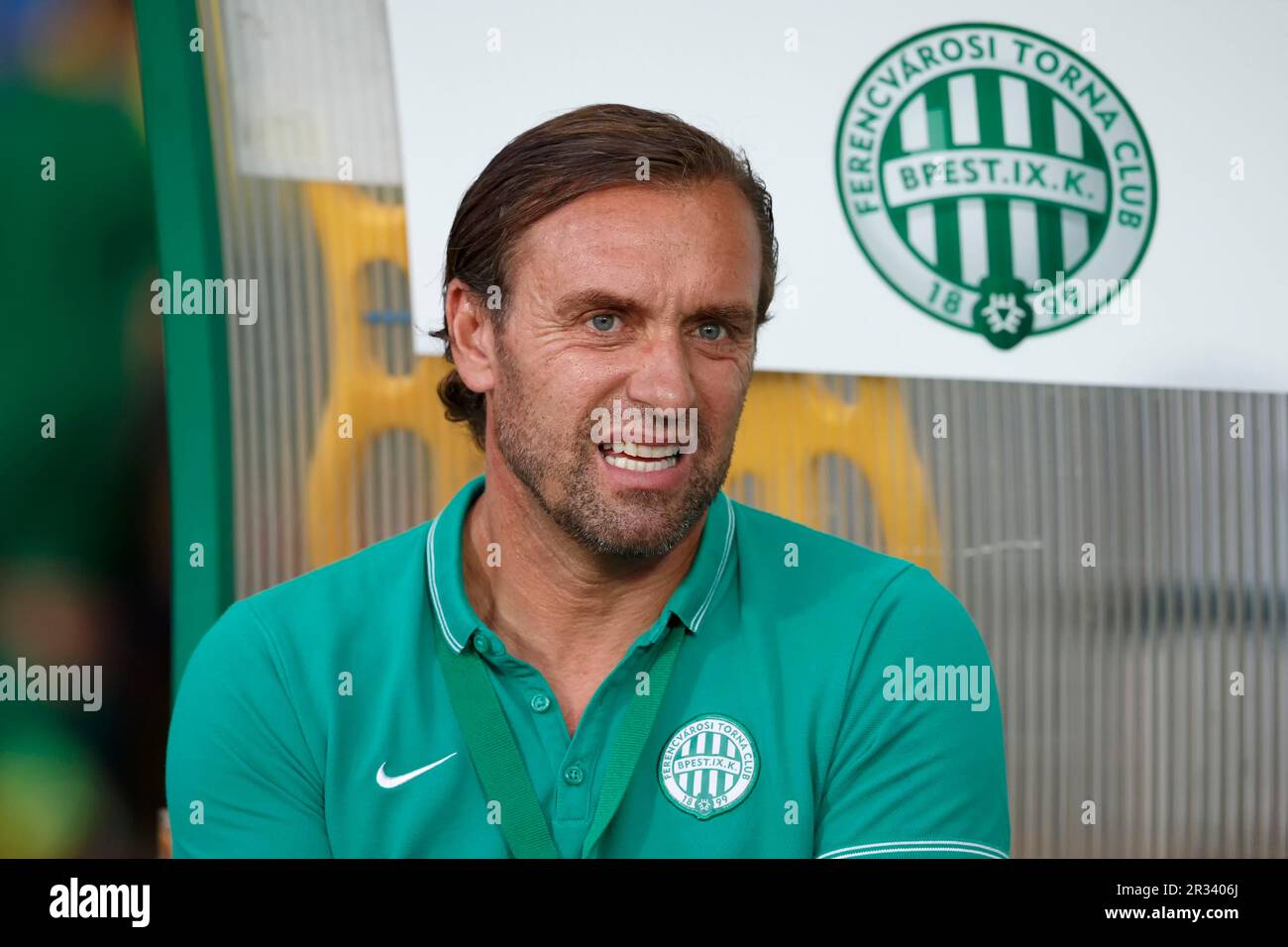 Ferencvarosi TC vs. HNK Rijeka UEFA EL football match, Stock Photo