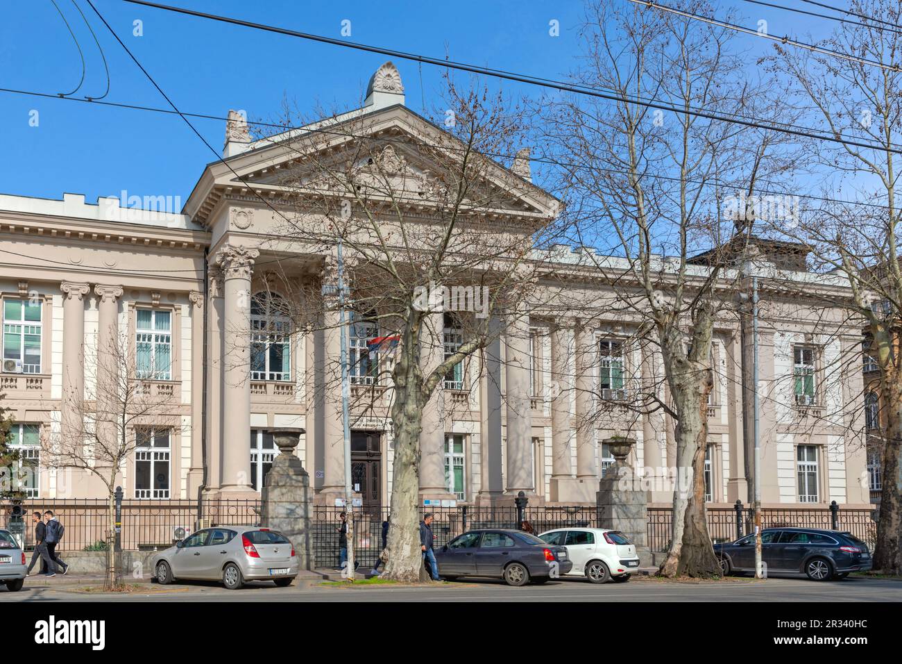 Belgrade, Serbia - March 15, 2020: University Library Svetozar Markovic at Boulevard King Alexander in Capital City. Stock Photo