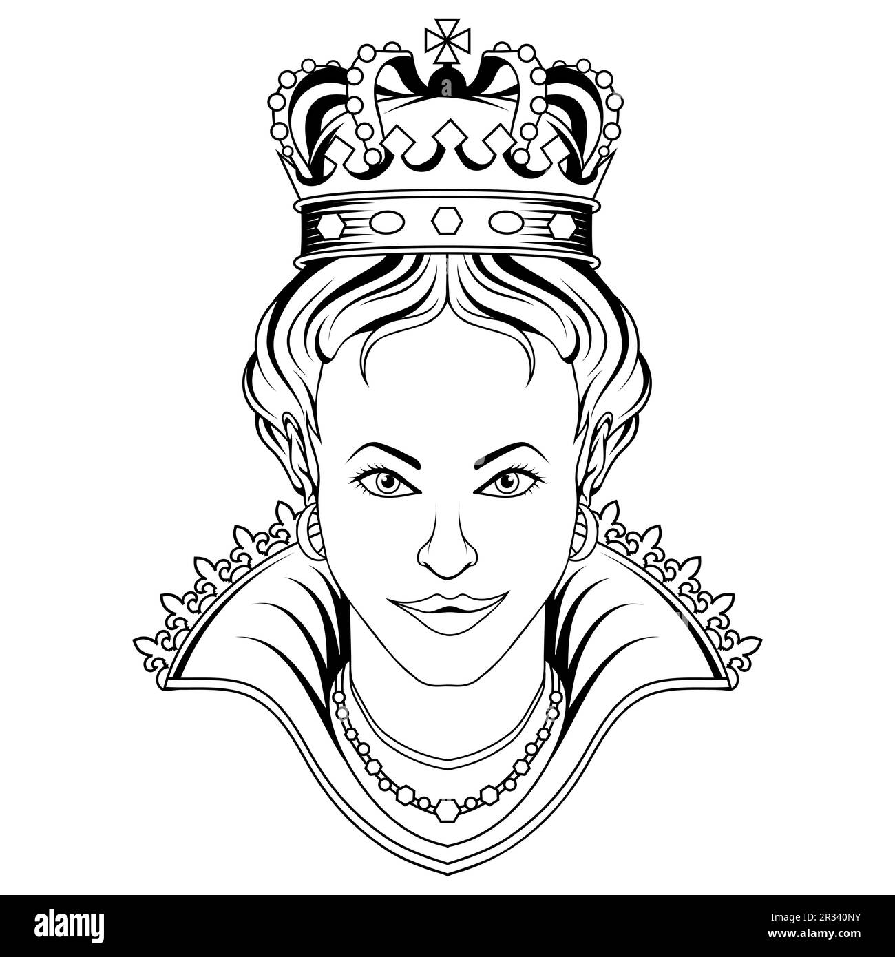 How to draw a Queen Princess easy step by step  YouTube