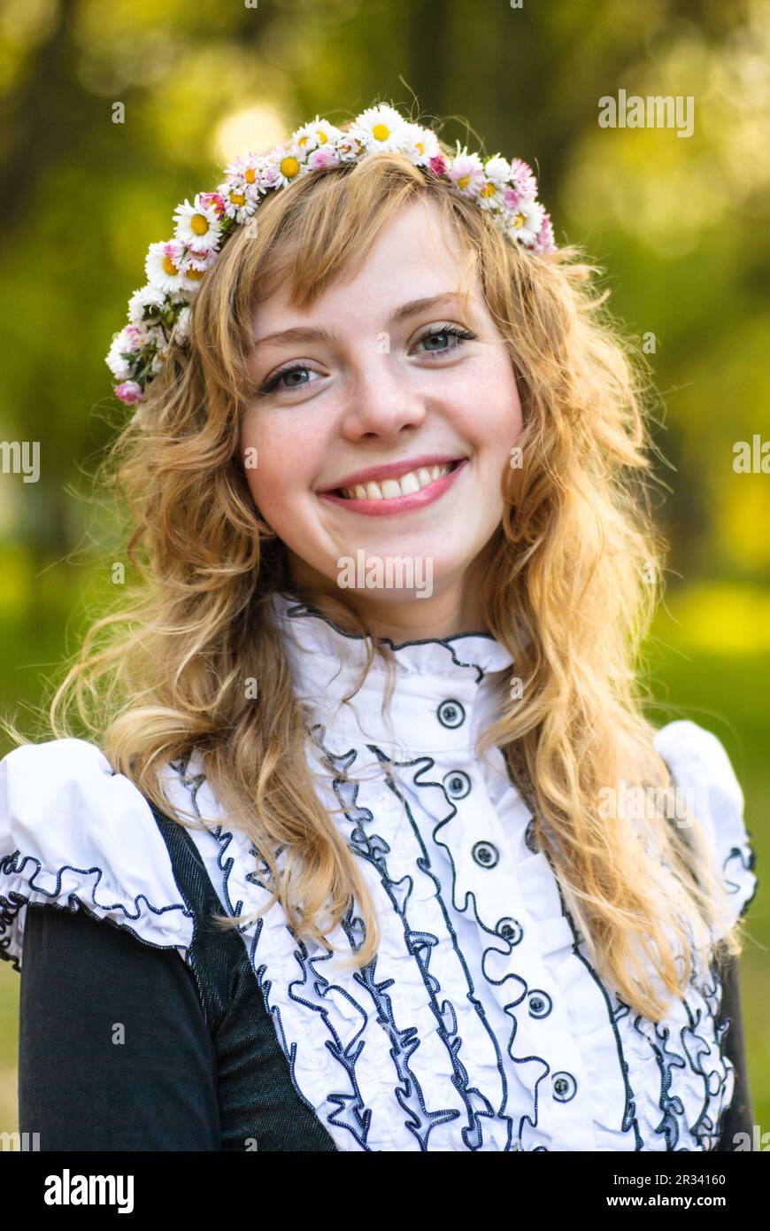 Girl is walking Stock Photo