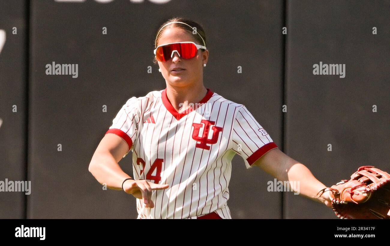 Indiana's Kinsey Mitchell against Louisville during an NCAA softball