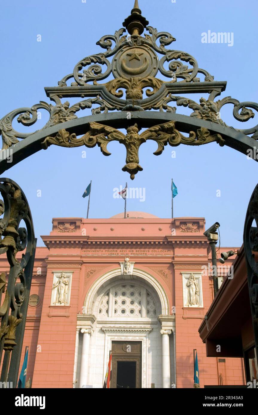 Entry gate to Egyptian Museum in Cairo, Egypt Stock Photo