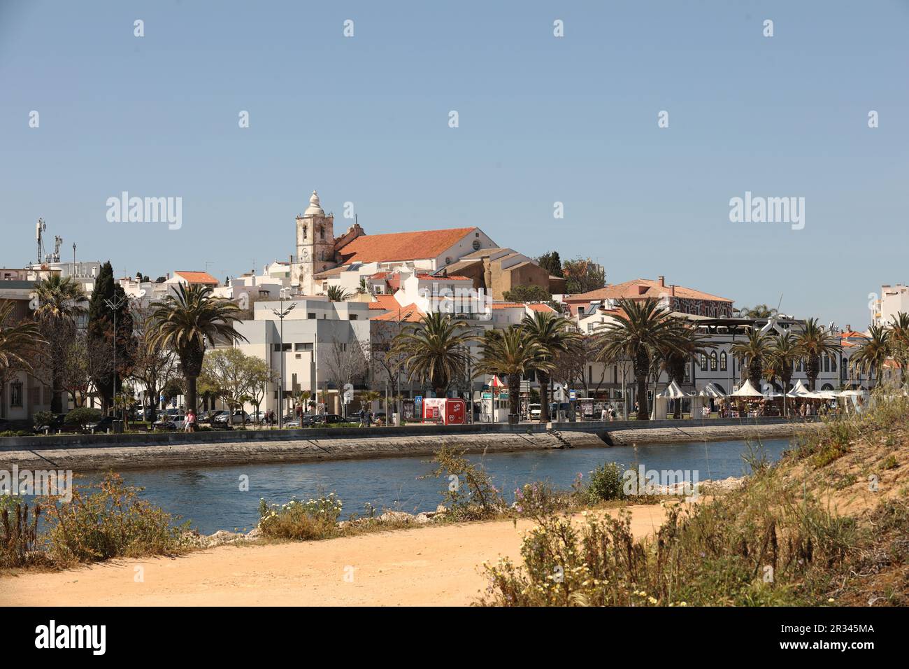 View of the Avenida and Old Town, Lagos, Algarve, Portugal Stock Photo