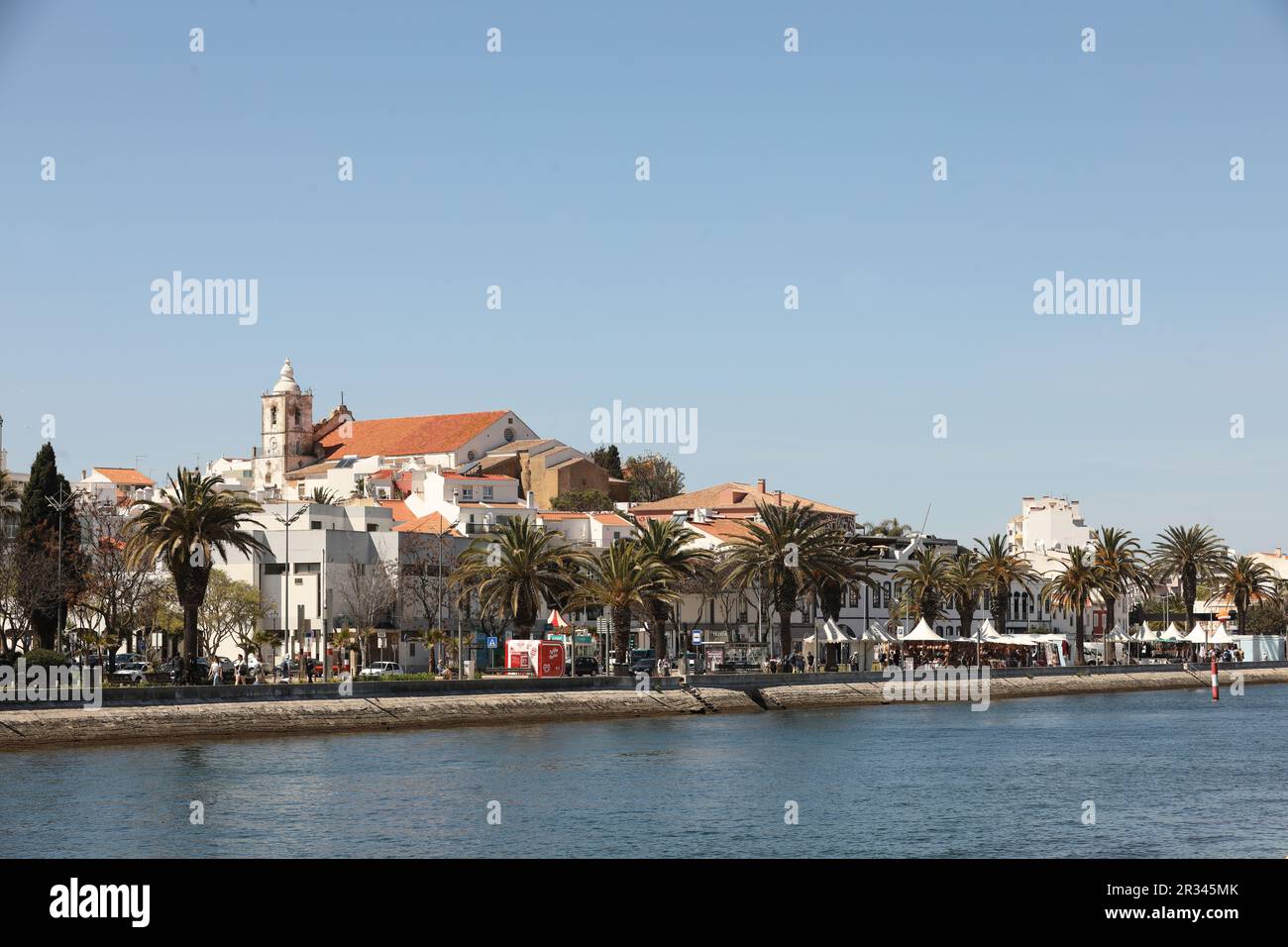 View of the Avenida and Old Town, Lagos, Algarve, Portugal Stock Photo