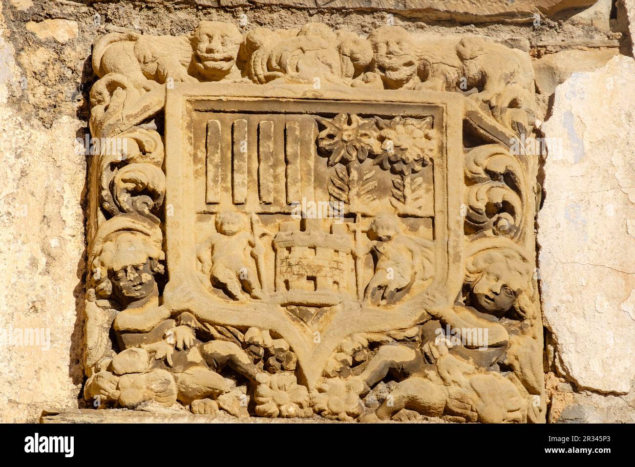 escudo de los Allue, casa Cabalero, Asín de Broto ,municipio de Broto ...
