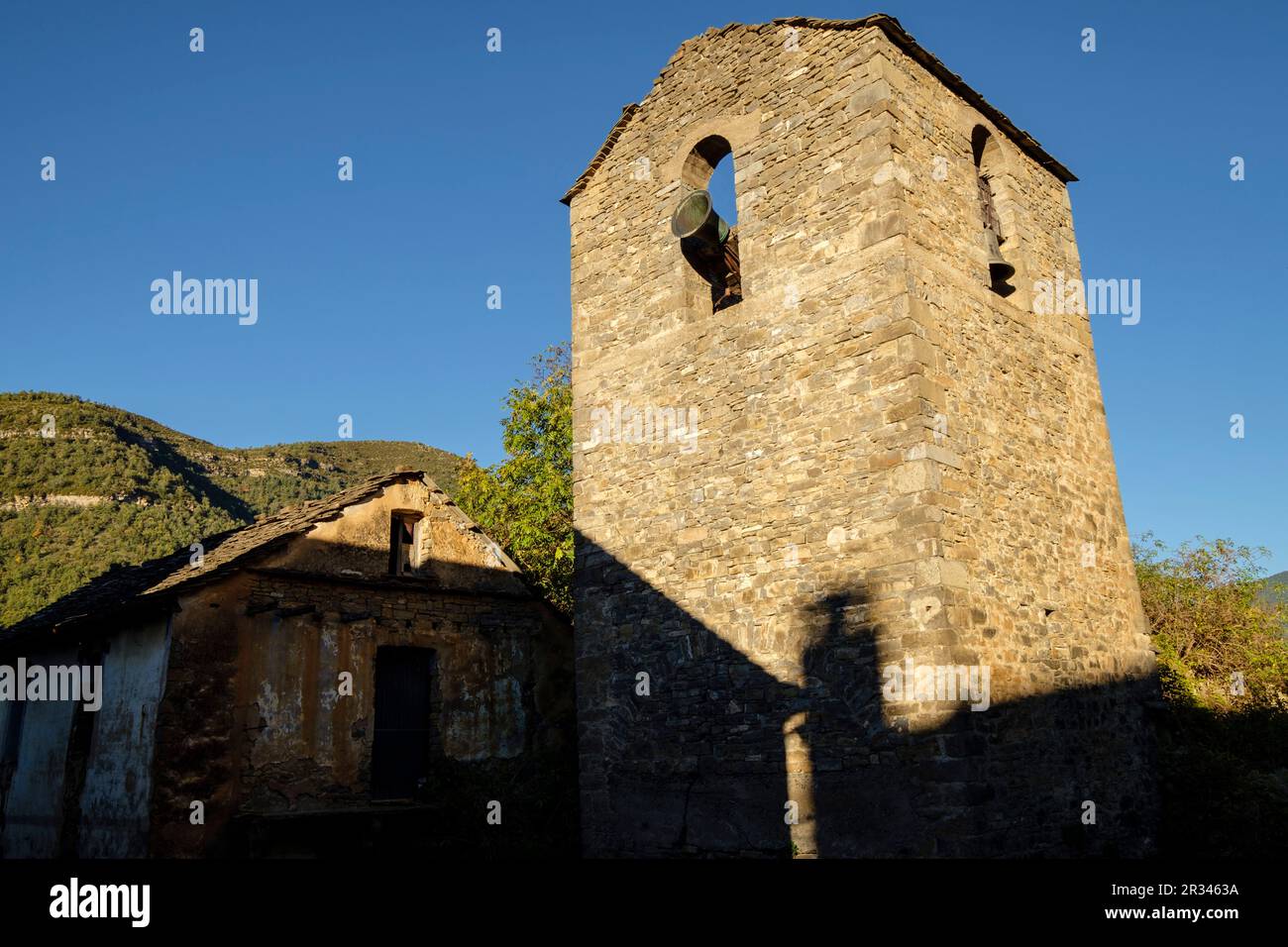 Bergua, Sobrarbe, Huesca, Aragón, cordillera de los Pirineos, Spain. Stock Photo