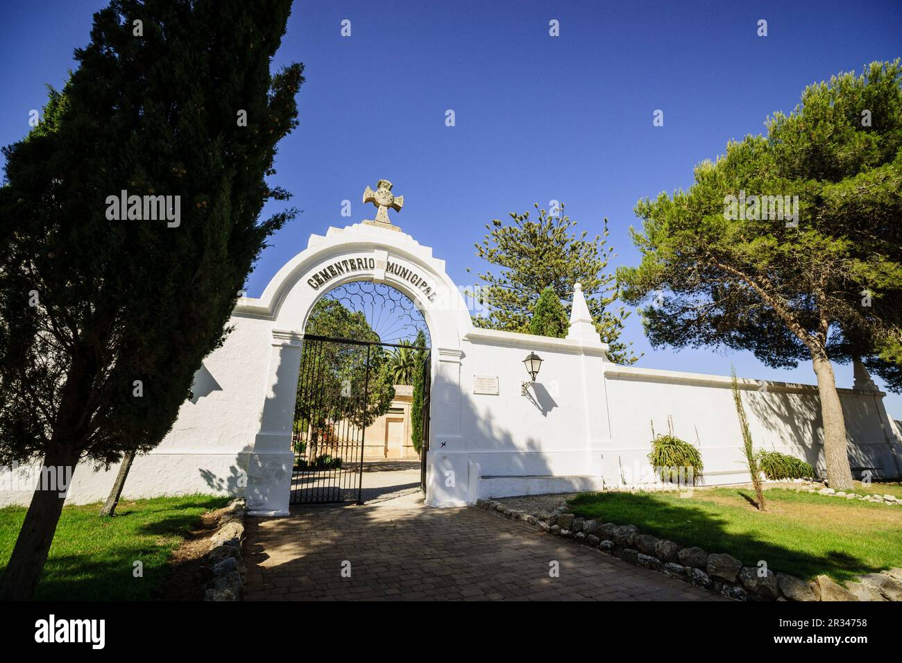 cementerio, Alaior, Menorca, Islas Baleares, españa, europa. Stock Photo