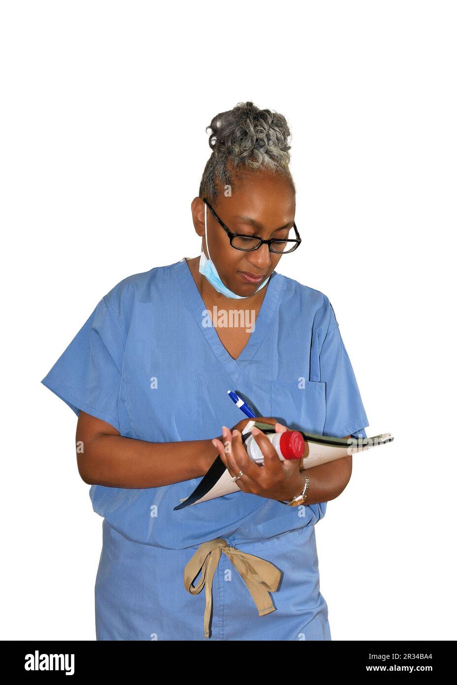Female nurse in scrubs face hi-res stock photography and images - Alamy