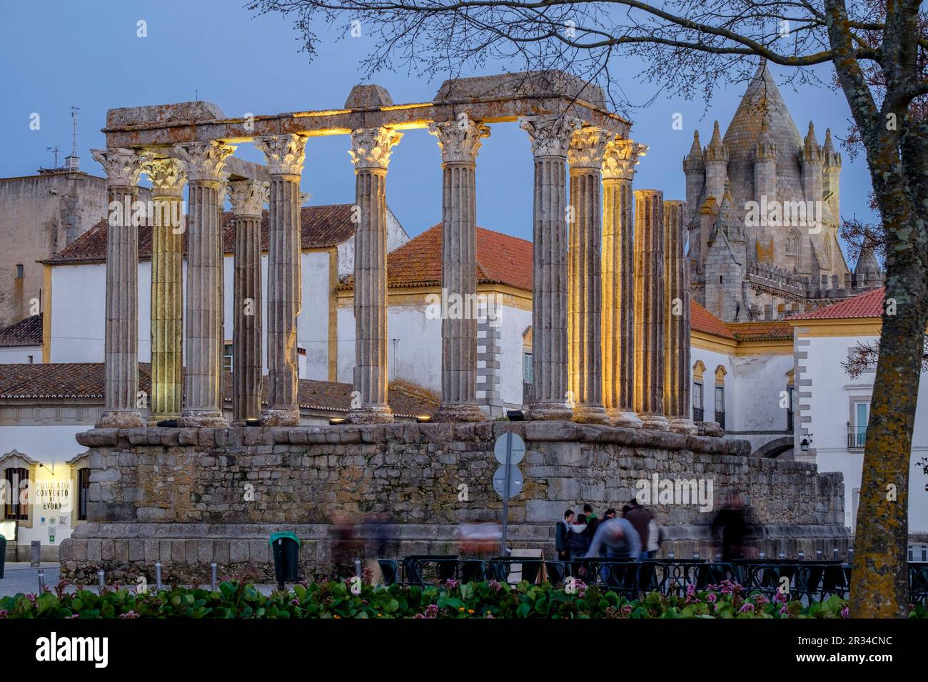 Templo romano de Évora, Templo de Diana, siglo I a.c., Évora, Alentejo, Portugal. Stock Photo