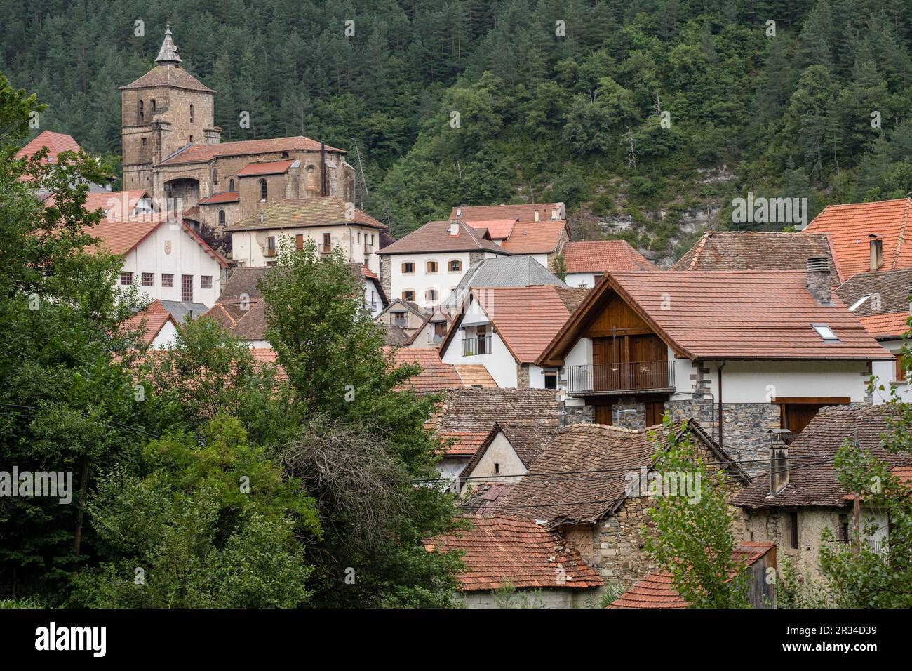 Uztarroz, Valle de Roncal, Navarra, Spain, Europe. Stock Photo