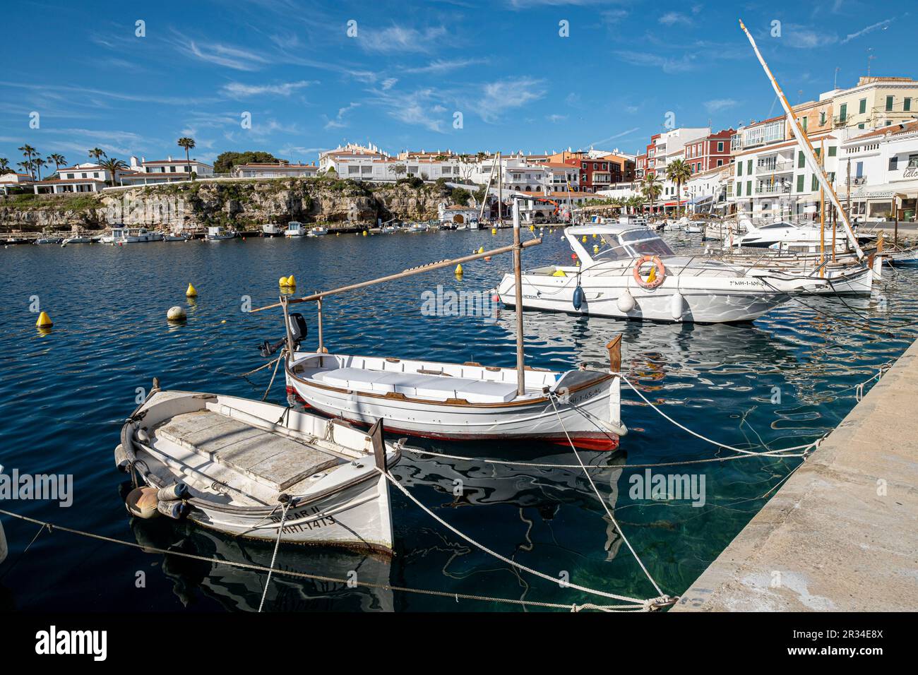Cales Fonts, puerto de Mahón, Menorca, balearic islands, Spain. Stock Photo