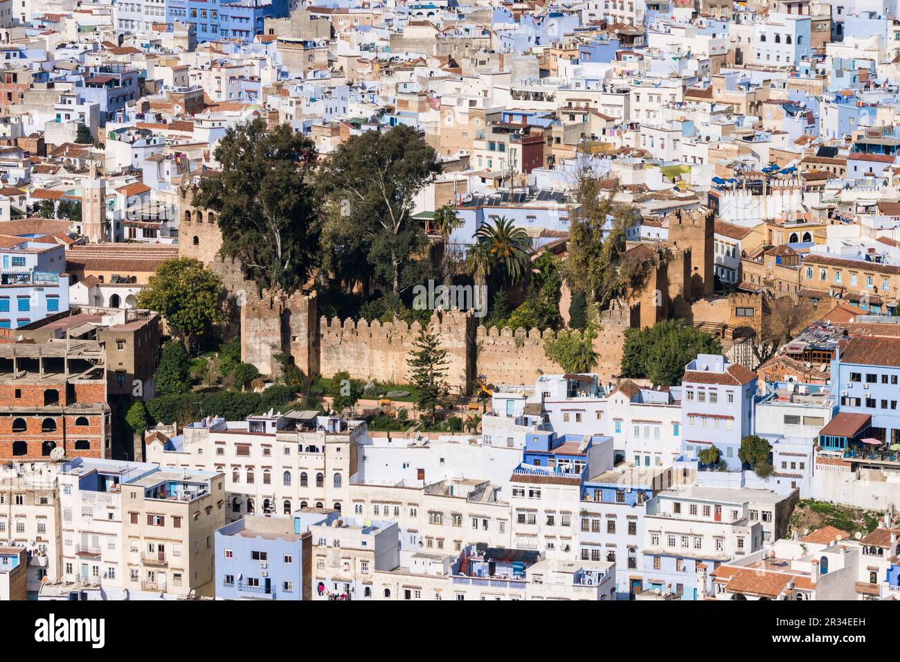 Alcazaba (Kasbah) , construida por Muley Ismail a finales del Siglo XVII, Chefchauen, -Chauen-, Marruecos, norte de Africa, continente africano. Stock Photo