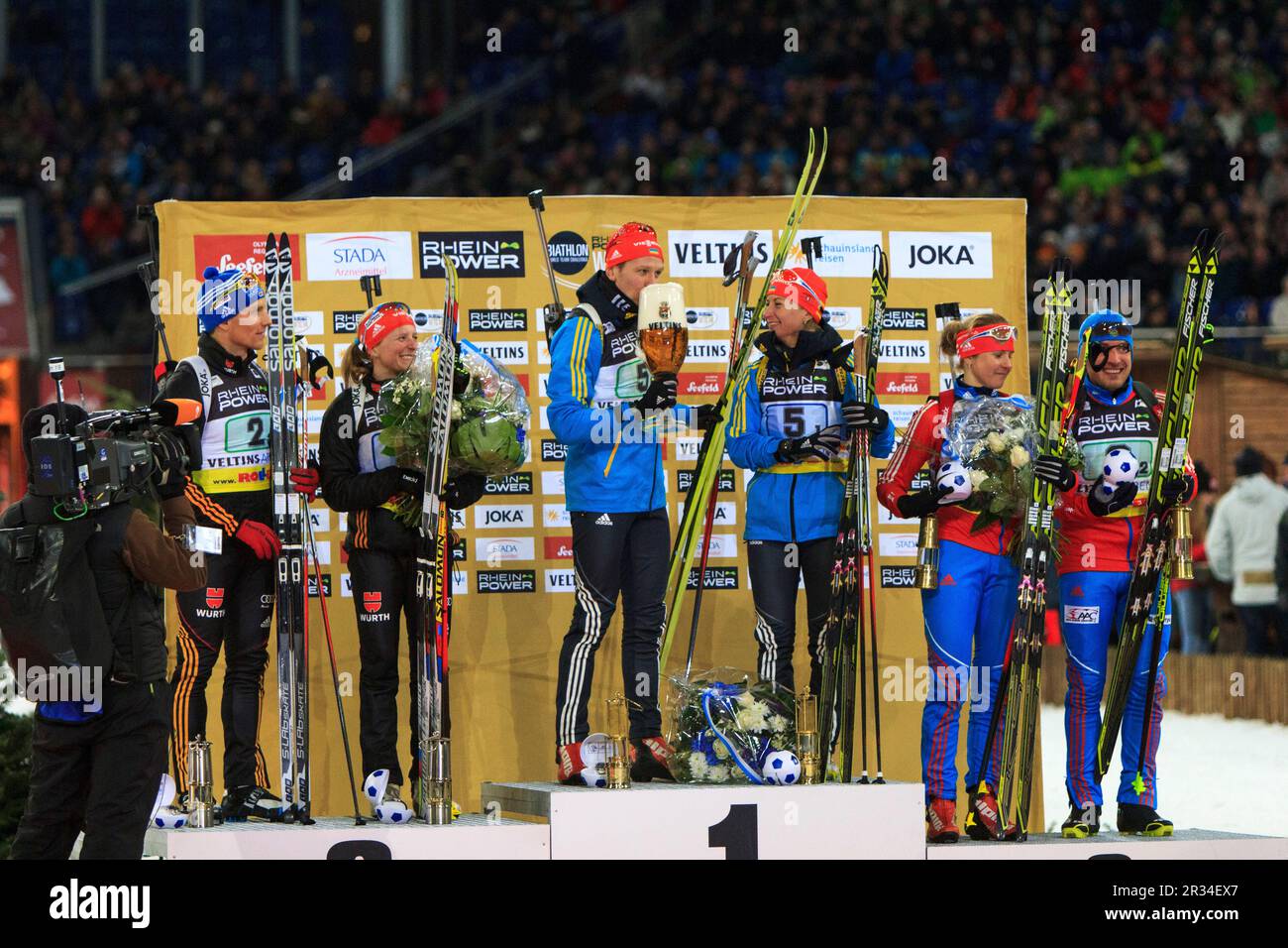 Valentina Semerenko und Sergei Semenov (#5, UKR) siegten vor Franziska ...