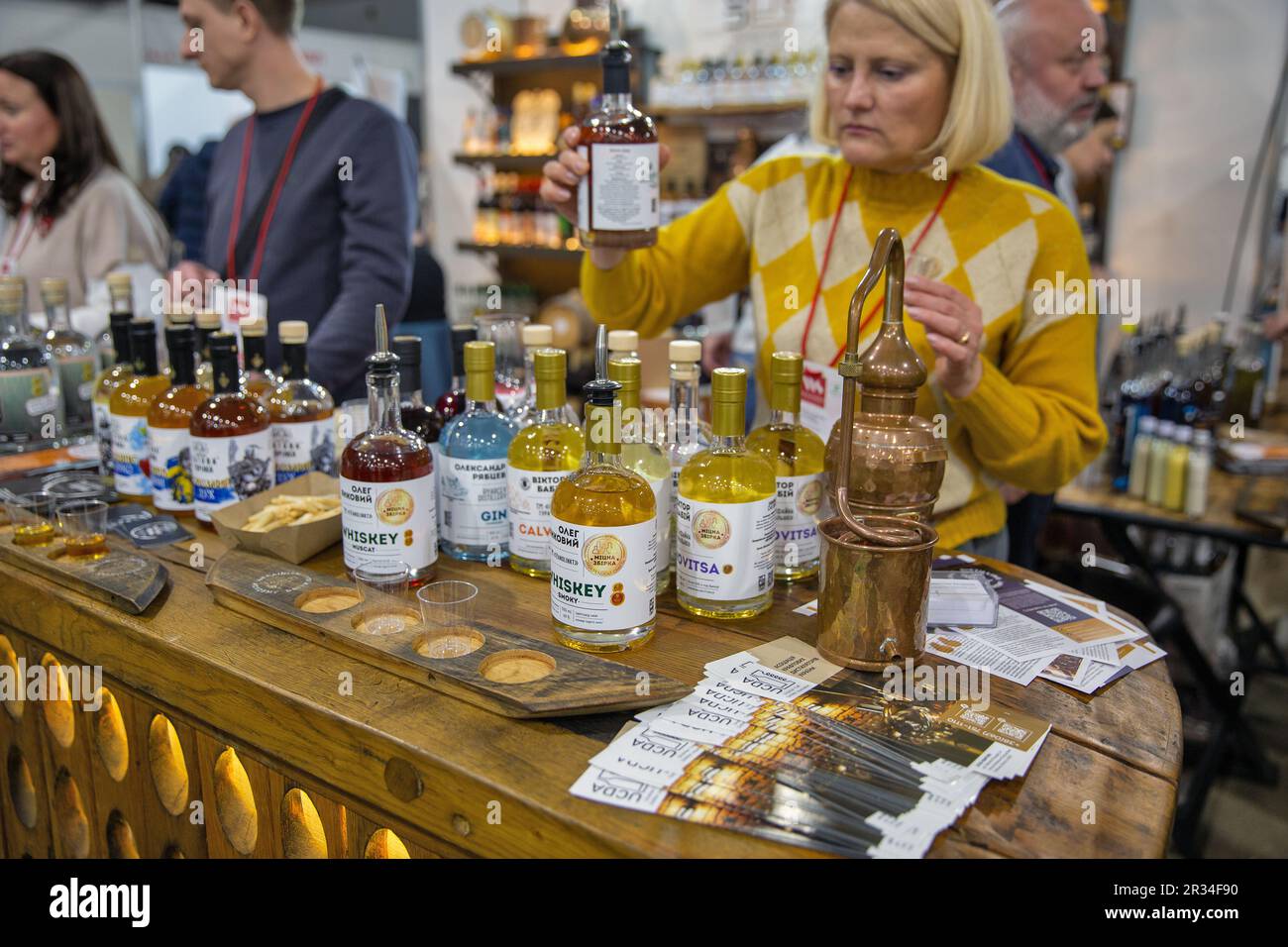 Kyiv, Ukraine March 29, 2023 Presenter works at Association of Craft