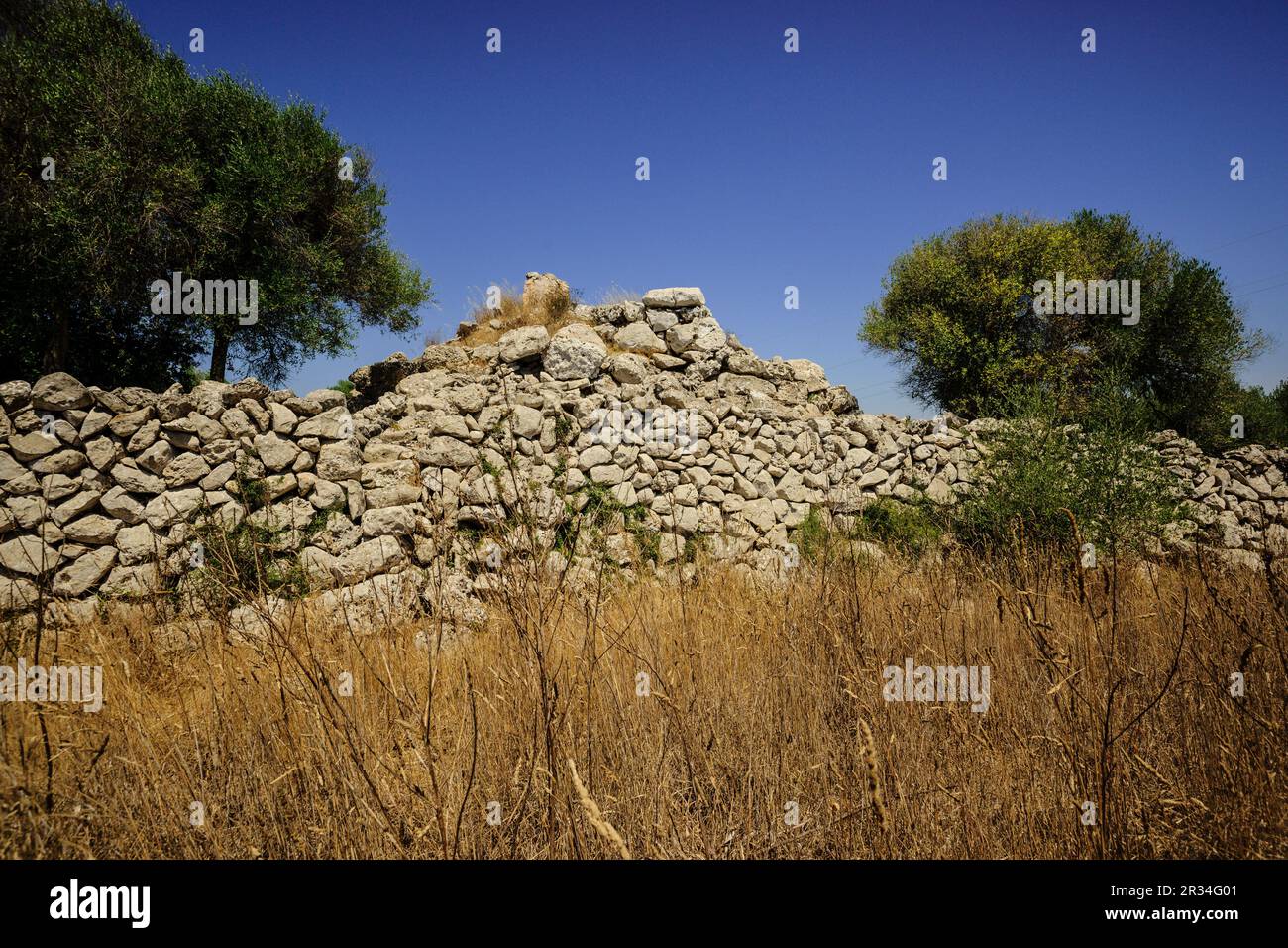 Yacimiento de Biniaiet o Sant Vicenç D Alcaidús, época postalayótica, 550-123 a.C, Maó. Menorca, Islas Baleares, España. Stock Photo