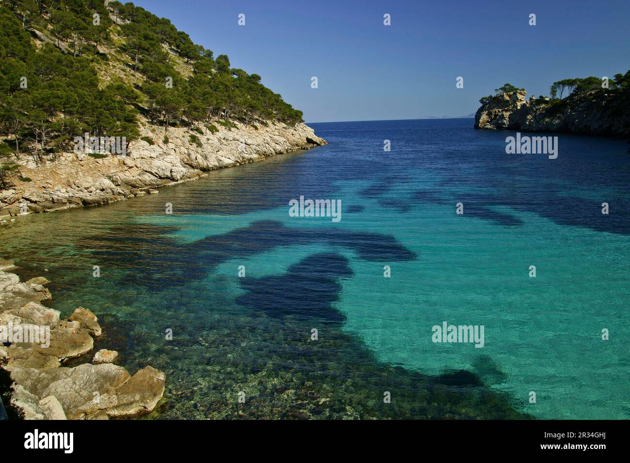 Cala Murta. Peninsula de Formentor.Sierra de Tramuntana.Mallorca.Islas Baleares. España. Stock Photo