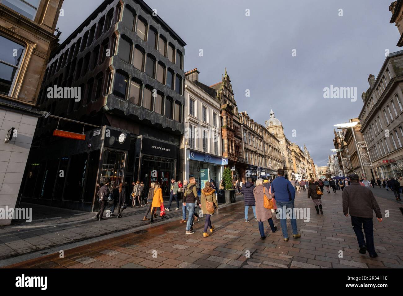 Buchanan Street, Glasgow, lowlands, Reino Unido. Stock Photo