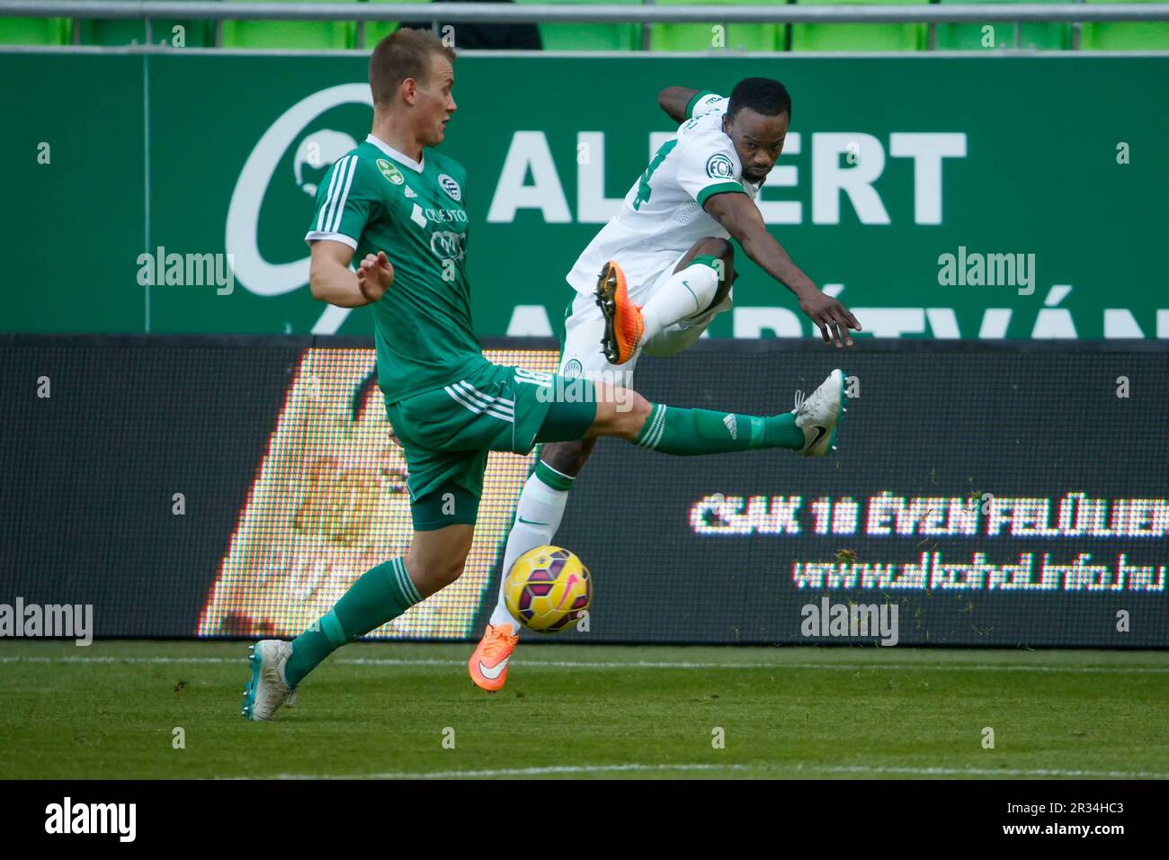 Ferencvaros vs. Gyori ETO OTP Bank League football match Stock Photo ...