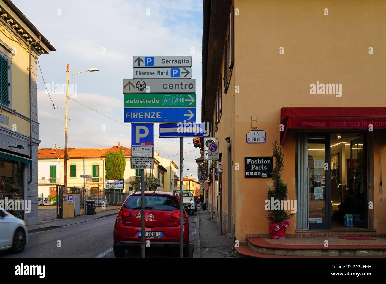 PRATO, ITALY 12 APR 2023 View of Prato, a town in Tuscany, Italy