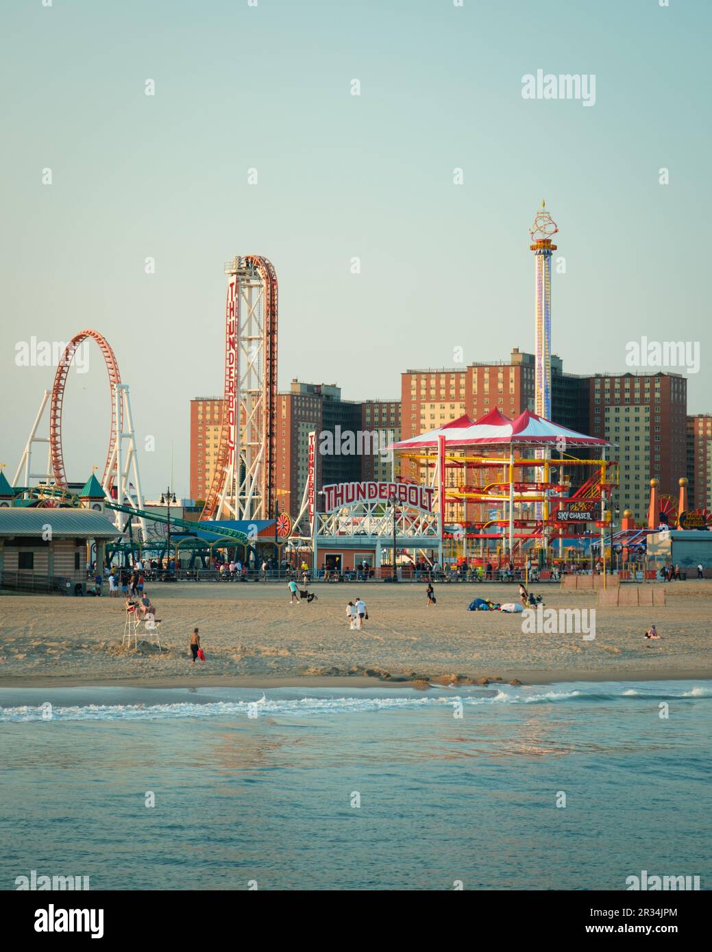 View of the beach in Coney Island, Brooklyn, New York Stock Photo