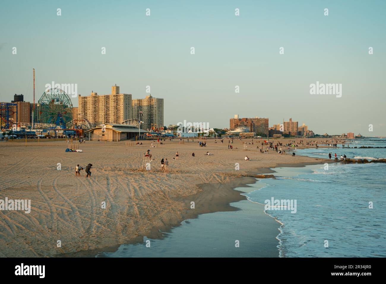 View of the beach in Coney Island, Brooklyn, New York Stock Photo