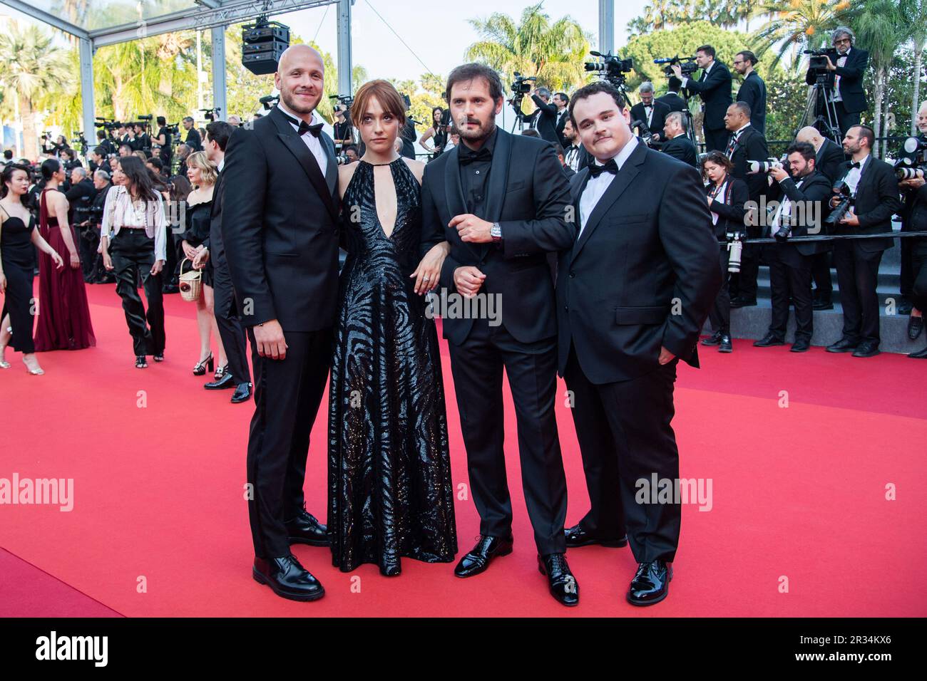 Cannes, France. 22nd May, 2023. Alexandre Auvergne, Suzanne Jouannet ...