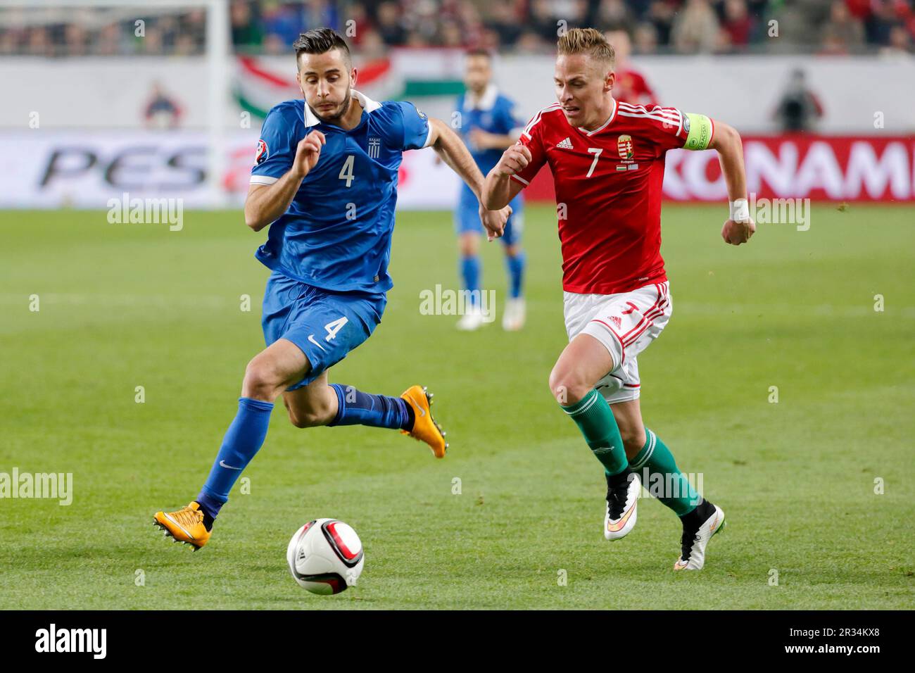 Hungary vs. Greece UEFA Euro 2016 qualifier football match Stock Photo