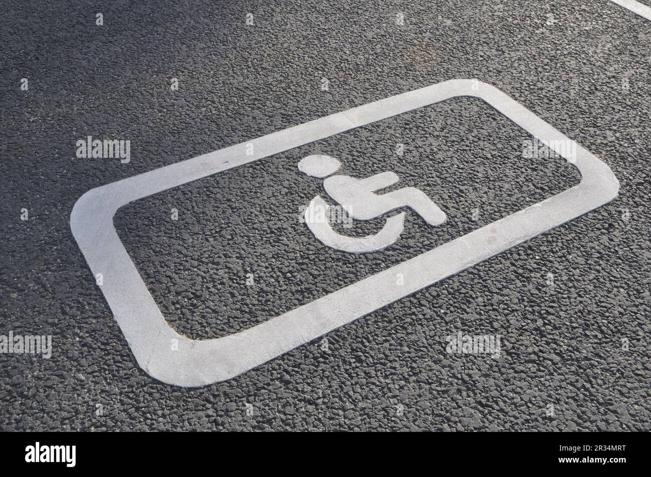 Parking space for the disabled in the parking lot Stock Photo - Alamy