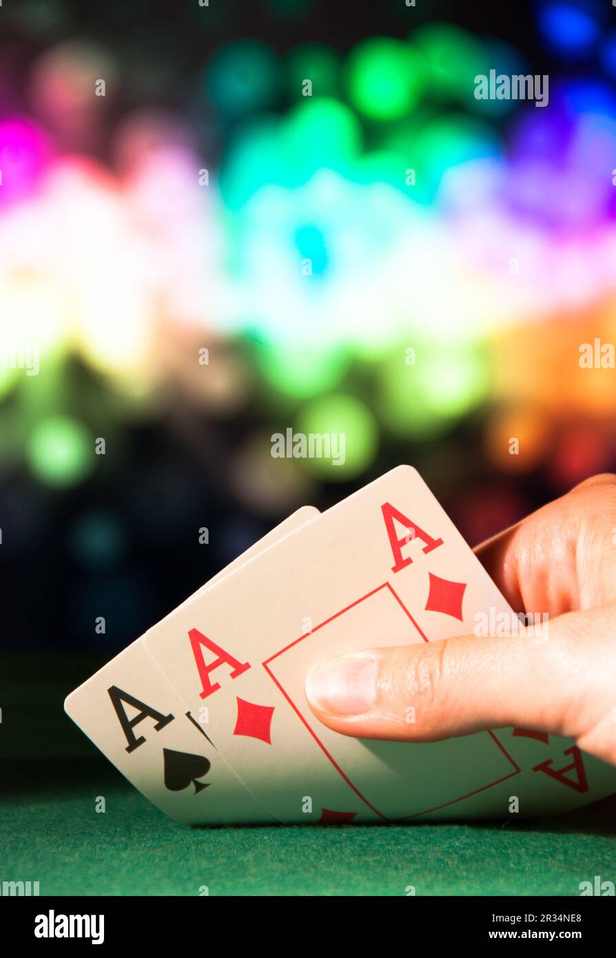 One pair aces Stock Photo Alamy