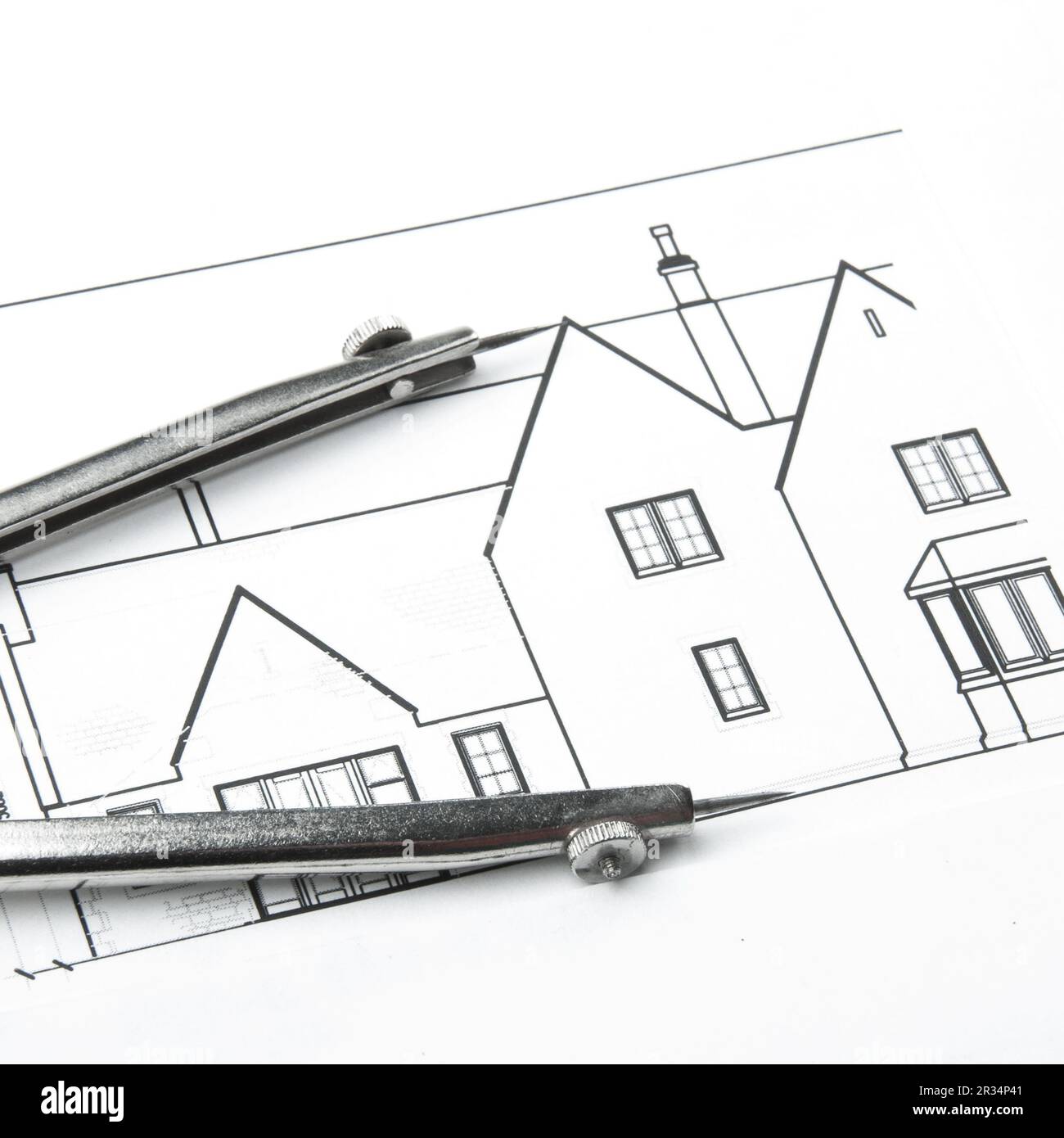 Construction planning drawings Stock Photo - Alamy