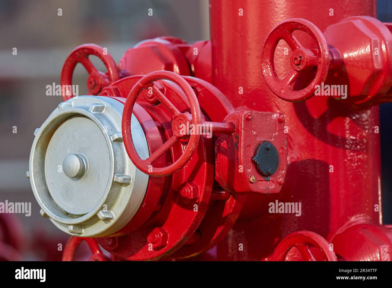 Fire fighting equipment on a ship Stock Photo Alamy