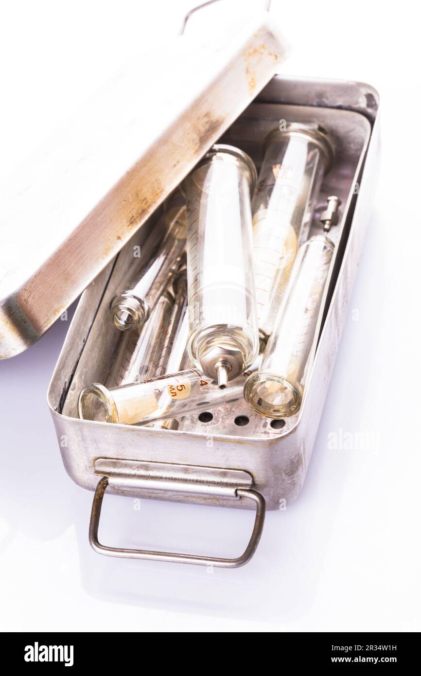 Old glass injection retro hi-res stock photography and images - Alamy
