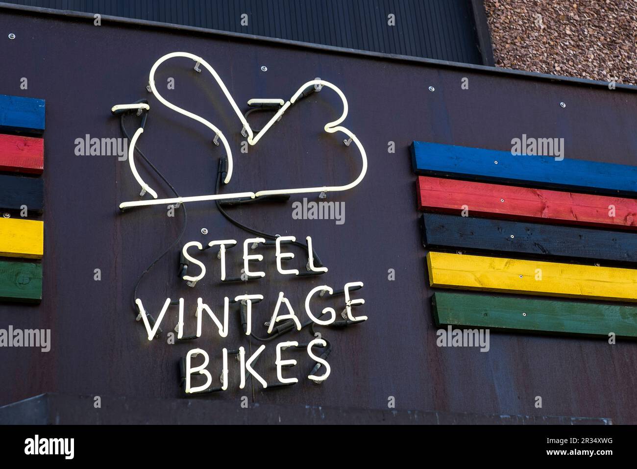 Steel Vintage Bikes cafe and bike shop in Berlin, Germany Stock Photo