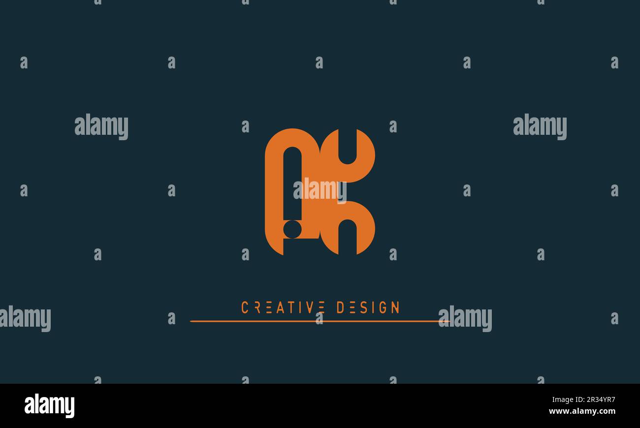 Alphabet letters Modern Creative logo PK , KP Stock Vector