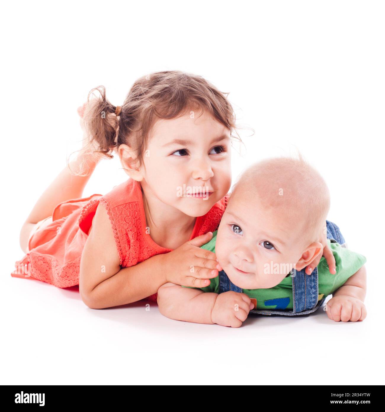 Sister and brother Stock Photo - Alamy
