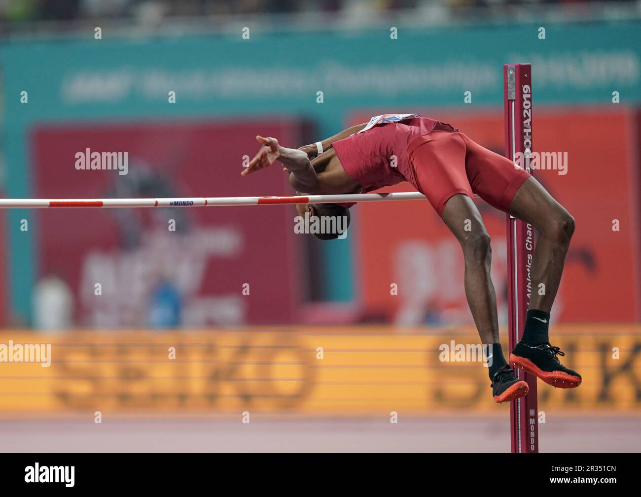 Mutaz Essa BARSHIM in the high jump at the Doha 2019 World Athletics