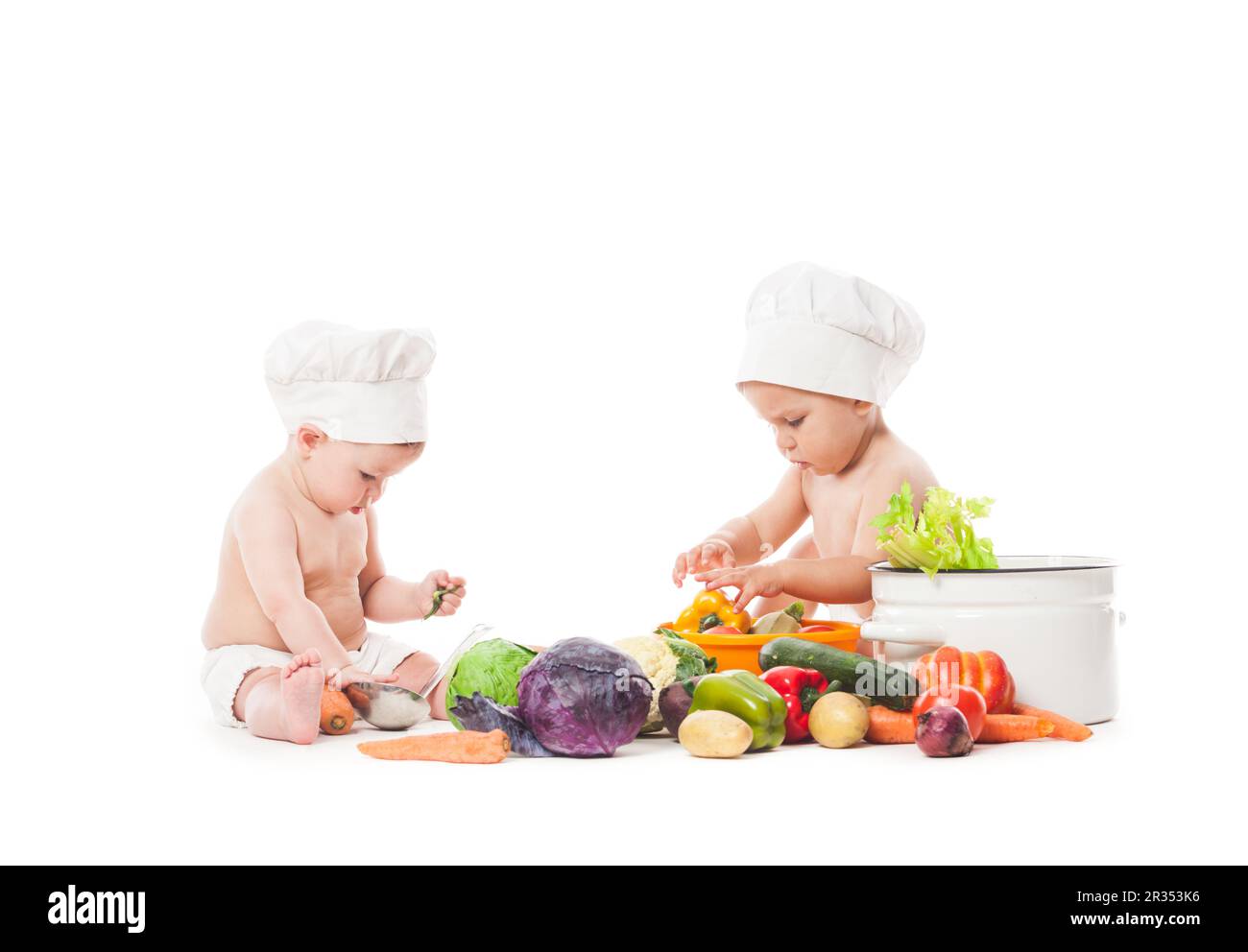 Little chefs cook Stock Photo