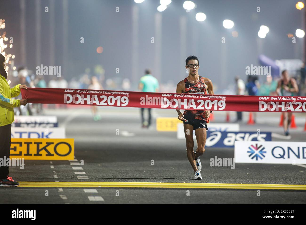 Toshikazu YAMANISHI winning the 20 Kilometres Race Walk at the 2019